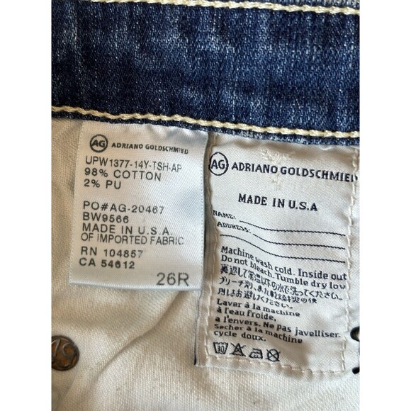 AG Adriano Goldschmied Jeans Womens 26 Stevie Ankle Slim Straight Distressed - Picture 8 of 11